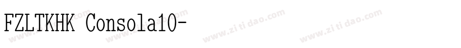 FZLTKHK Consola10字体转换